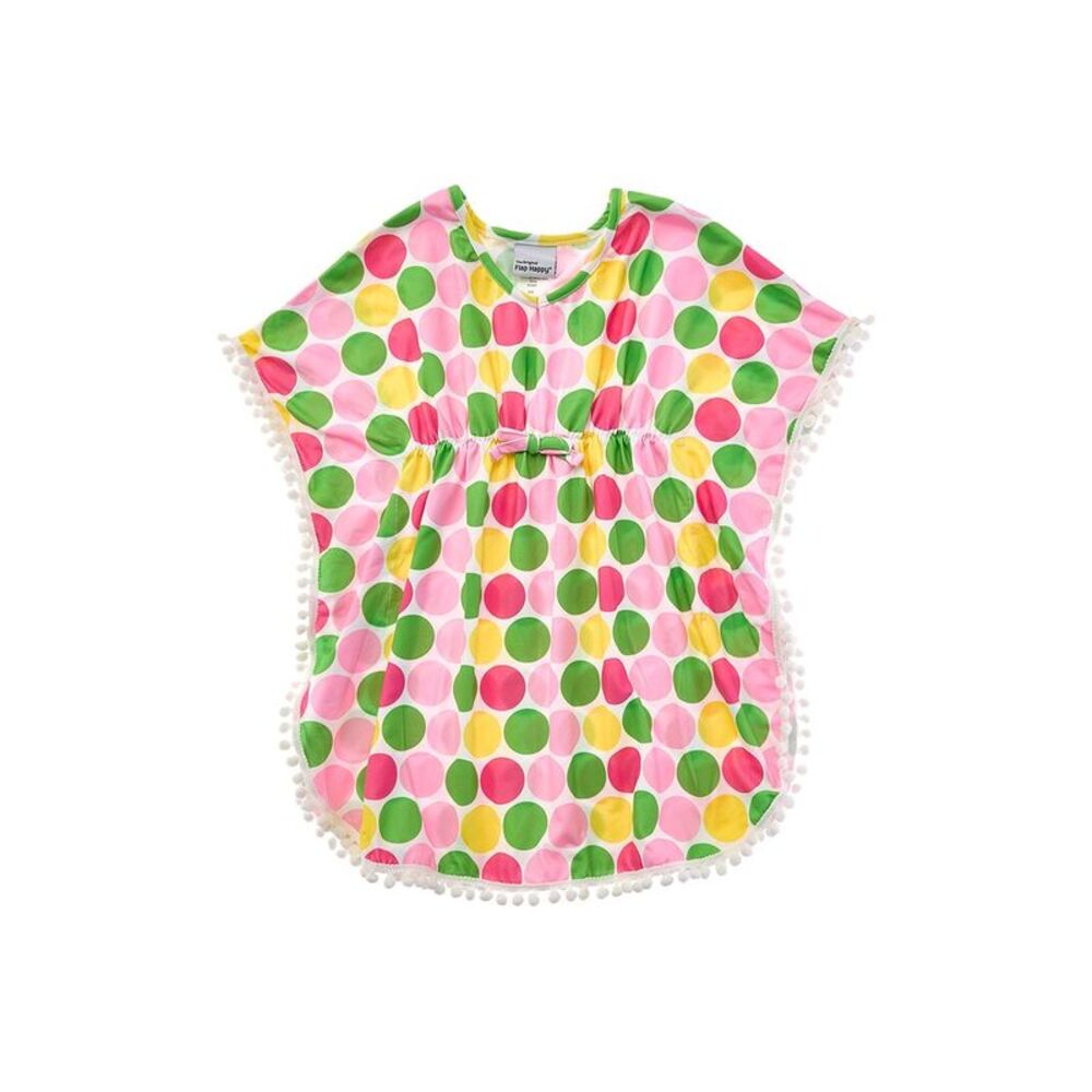 Flap Happy Girls Printed Poncho, Pink
